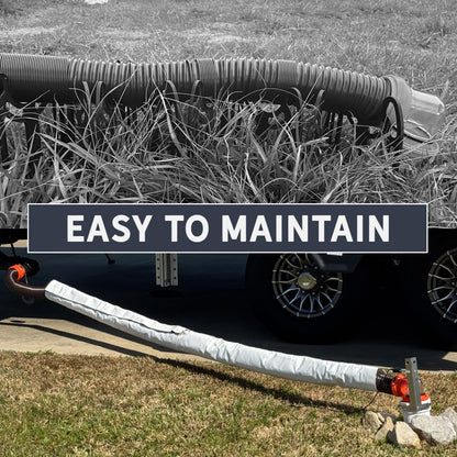 Easy-to-maintain Levitator RV sewer hose support system