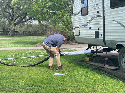 Setting up the 15 ft Levitator at the camper outlet